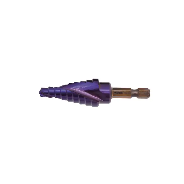 TITANIUM BLUE 1/4"-3/4" STEP DRILL QUICK STEP