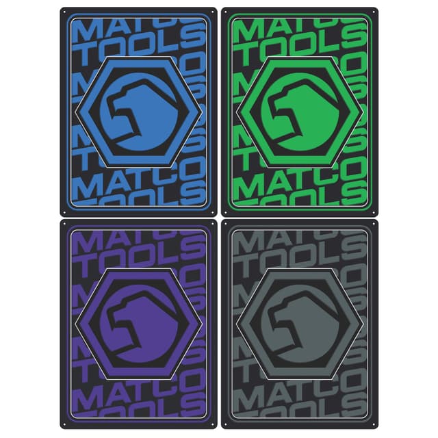 COLOR LOGO METAL SIGN - 4PK