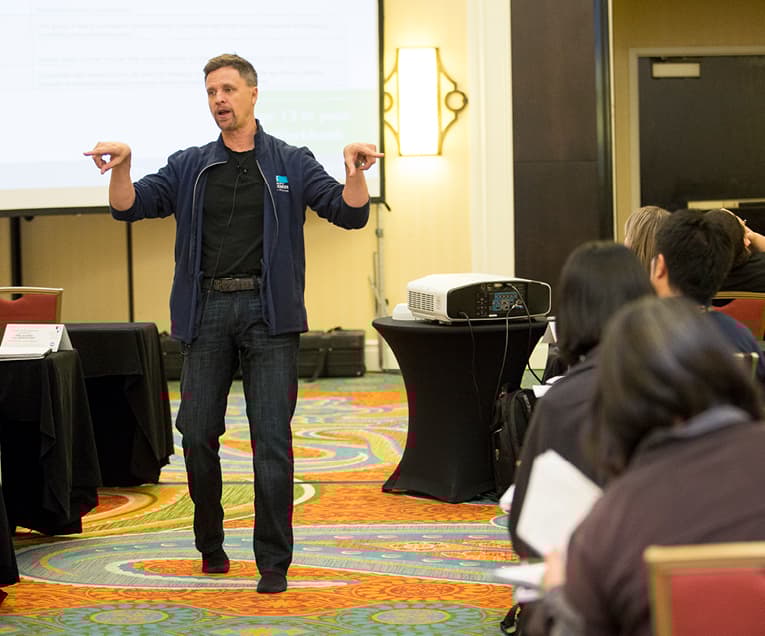 An Instructor Teaching in a Large Room