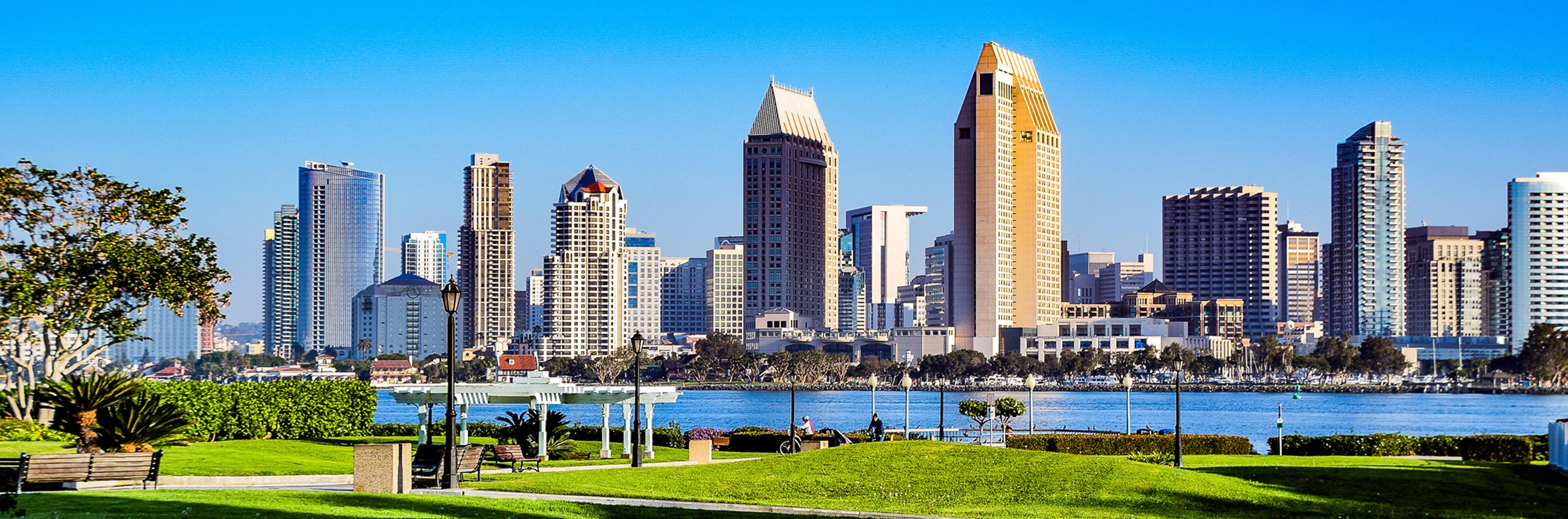 San Diego, City View with Harbor