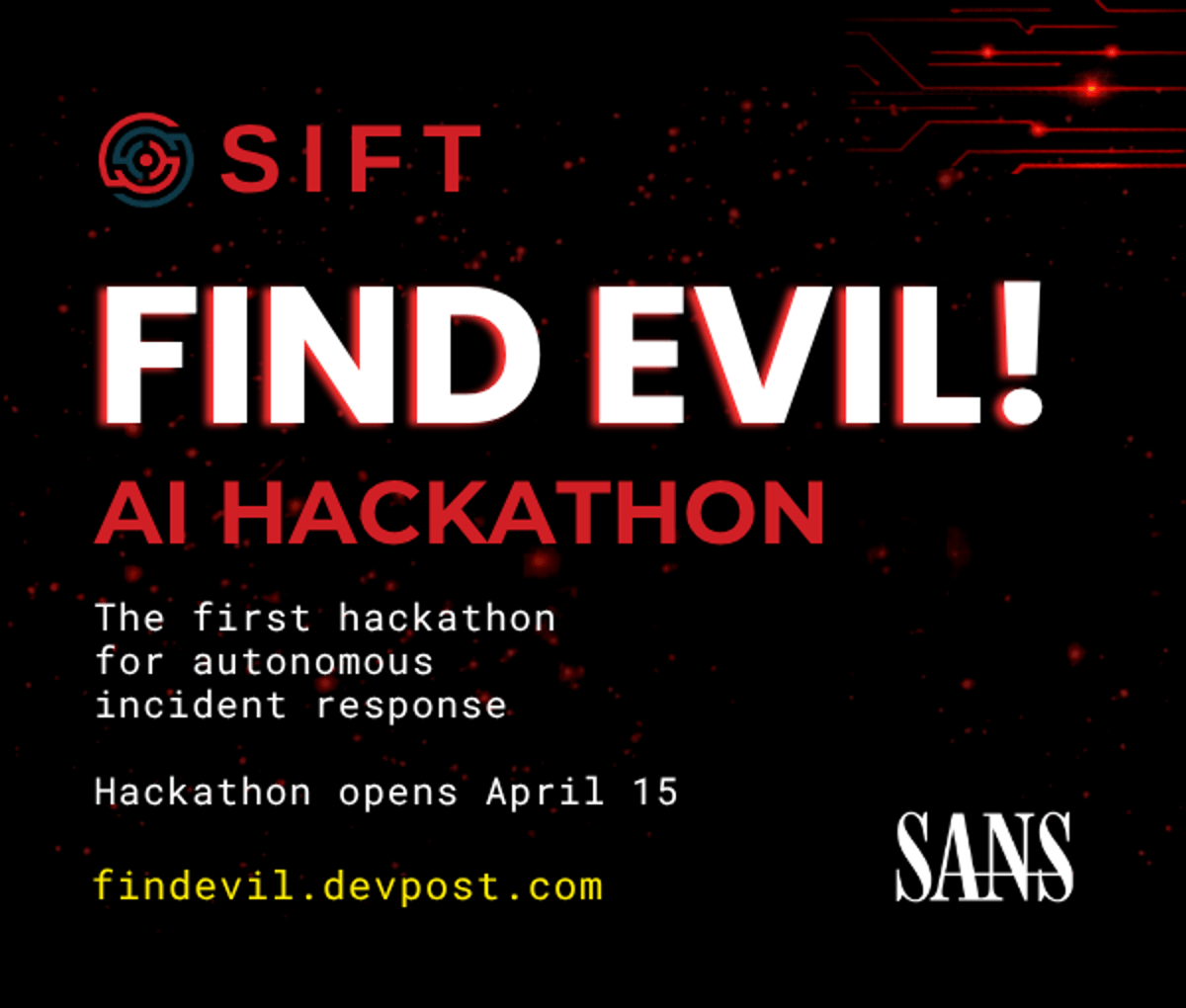 Find Evil! AI Hackathon: 600x510