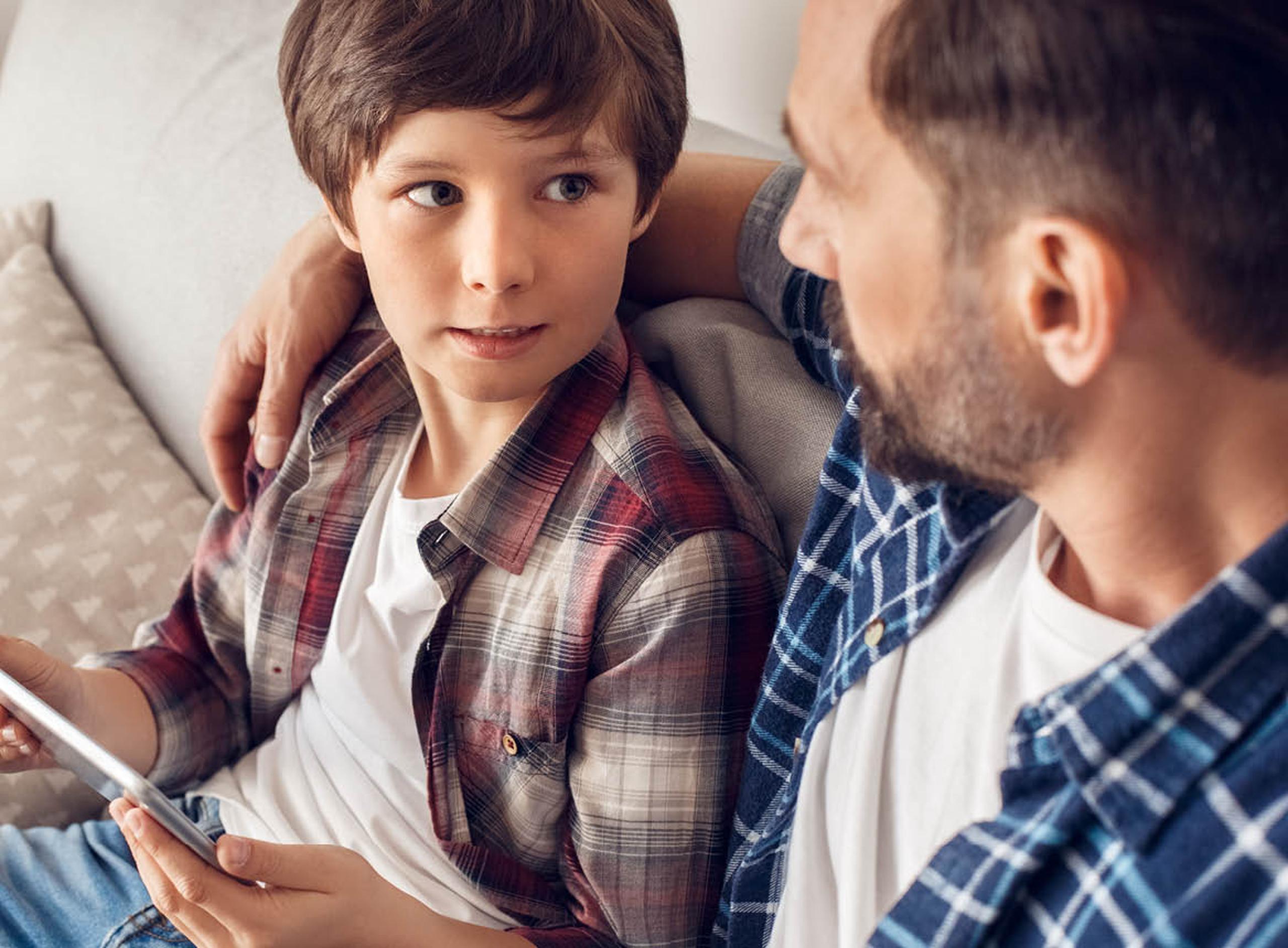 Farther Talking to Son