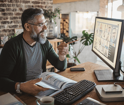 Man presenting webcast