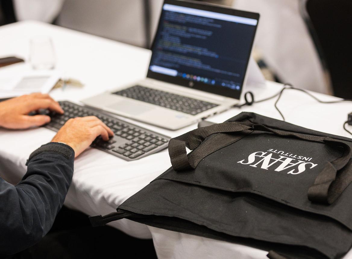 Student at SANS event