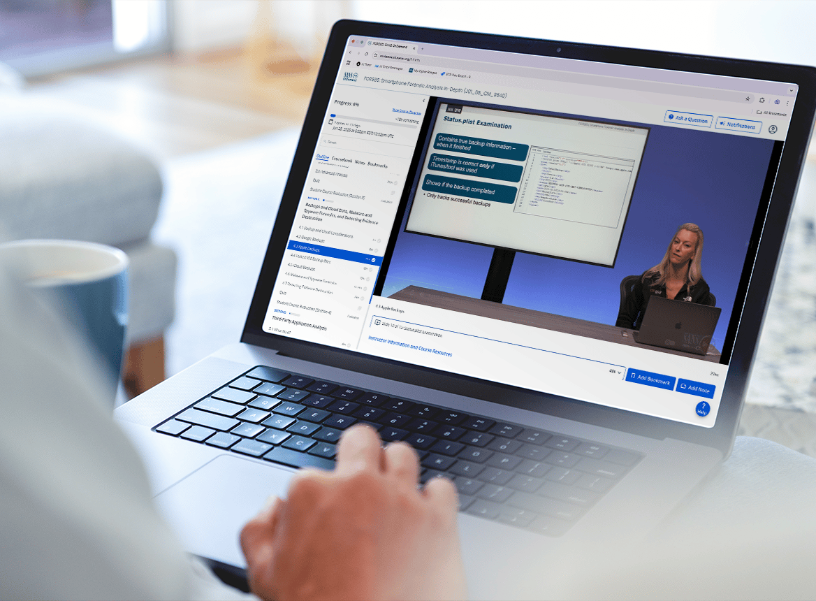 Close Up of Laptop Showing Ondemand Class with Heather Barnhart