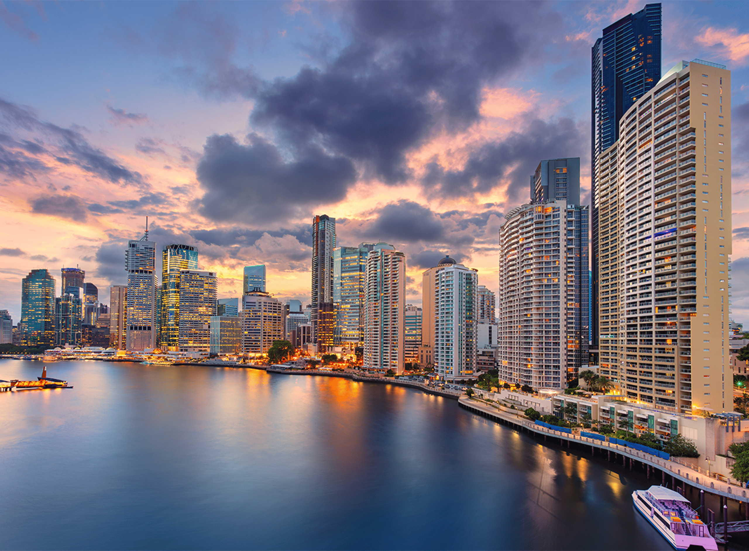 Brisbane, Skyscrapers at Harbor