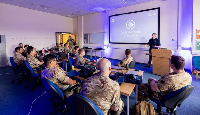 British Army: People Listening to a Teacher