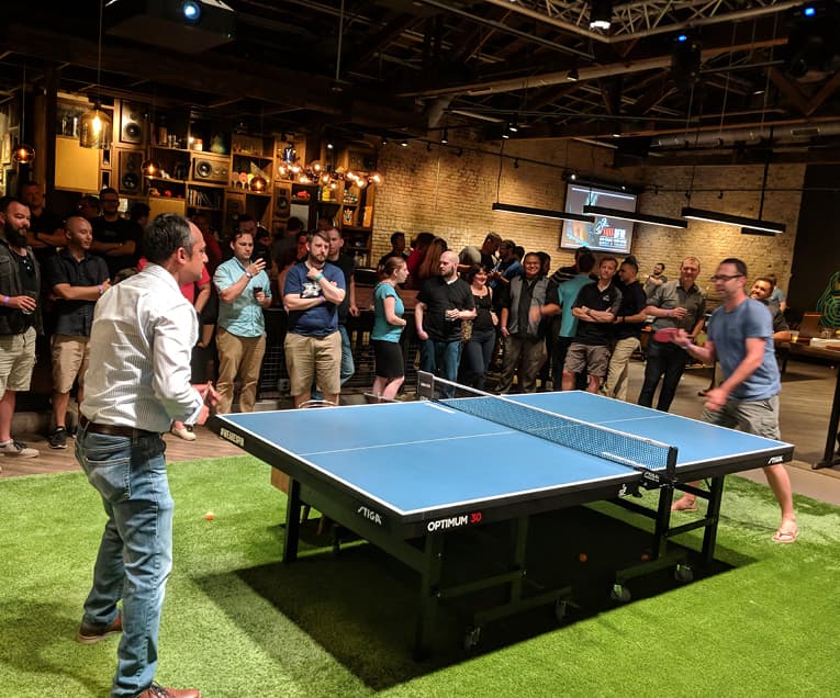 People Playing Ping Pong