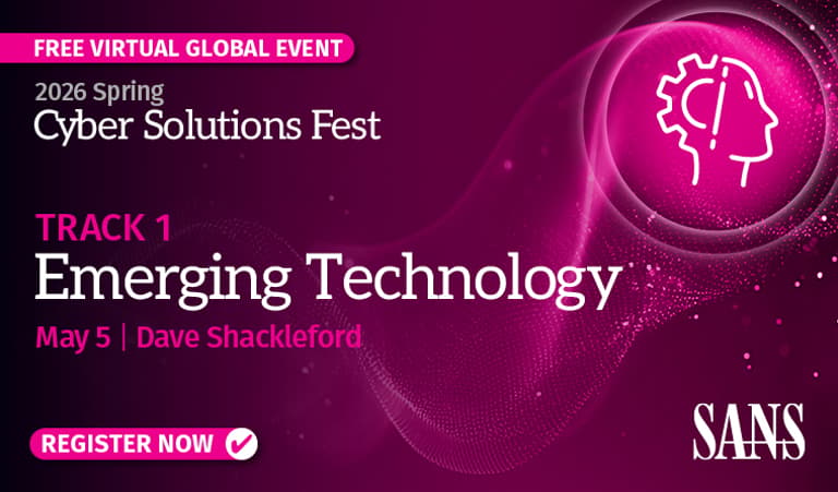 2026 Spring Cyber Solutions Fest | SANS Institute