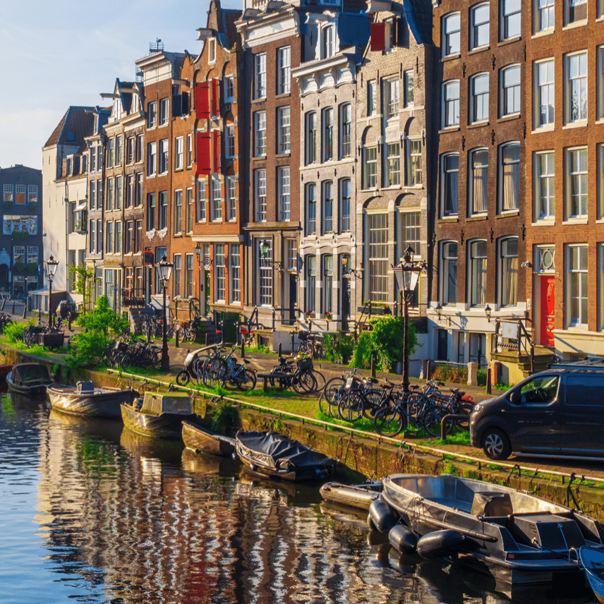 Amsterdam, Bikes Along the River