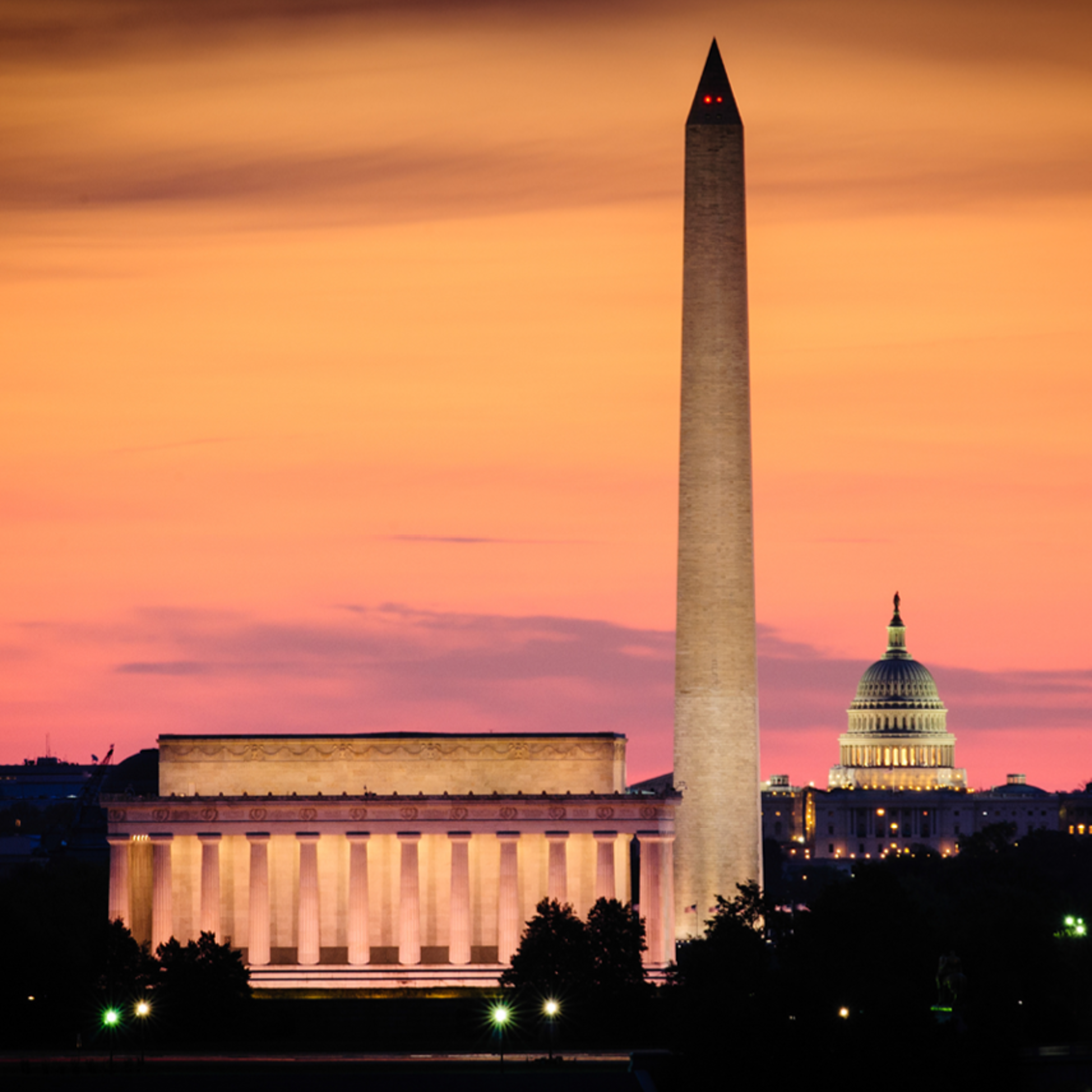 Washington Monument at Dusk