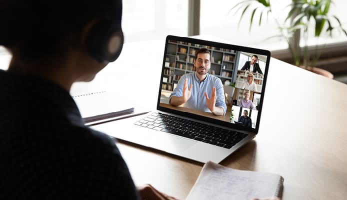 People Talking On a Webcast