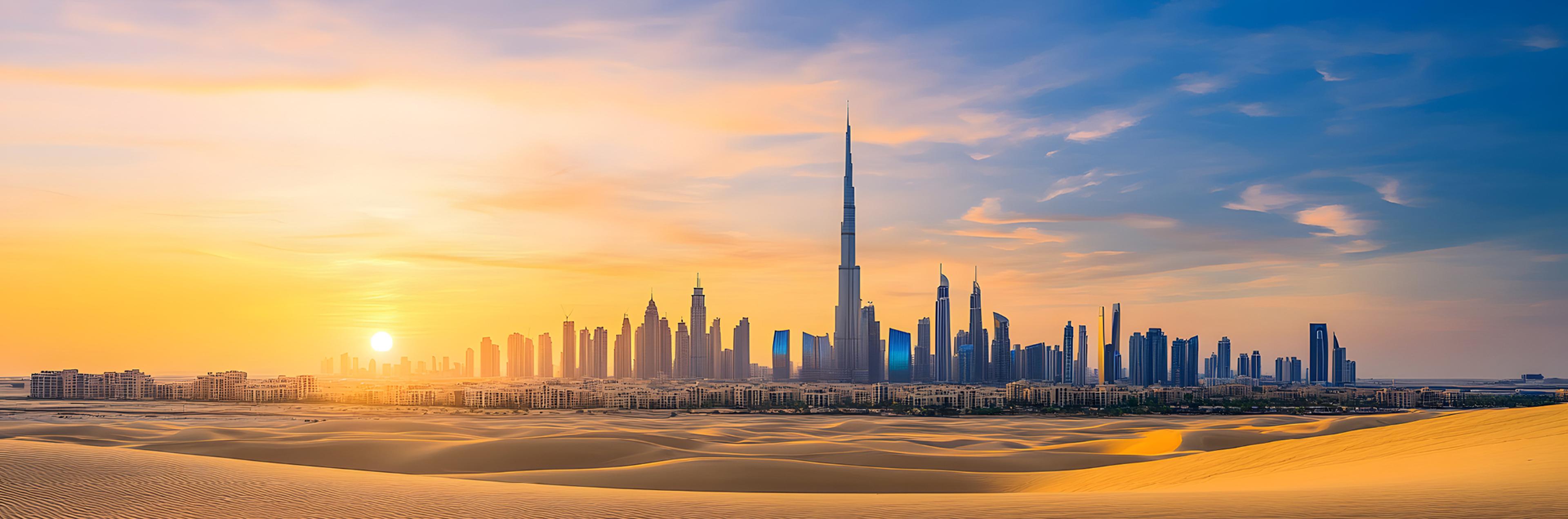 Dubai, Skyline and desert