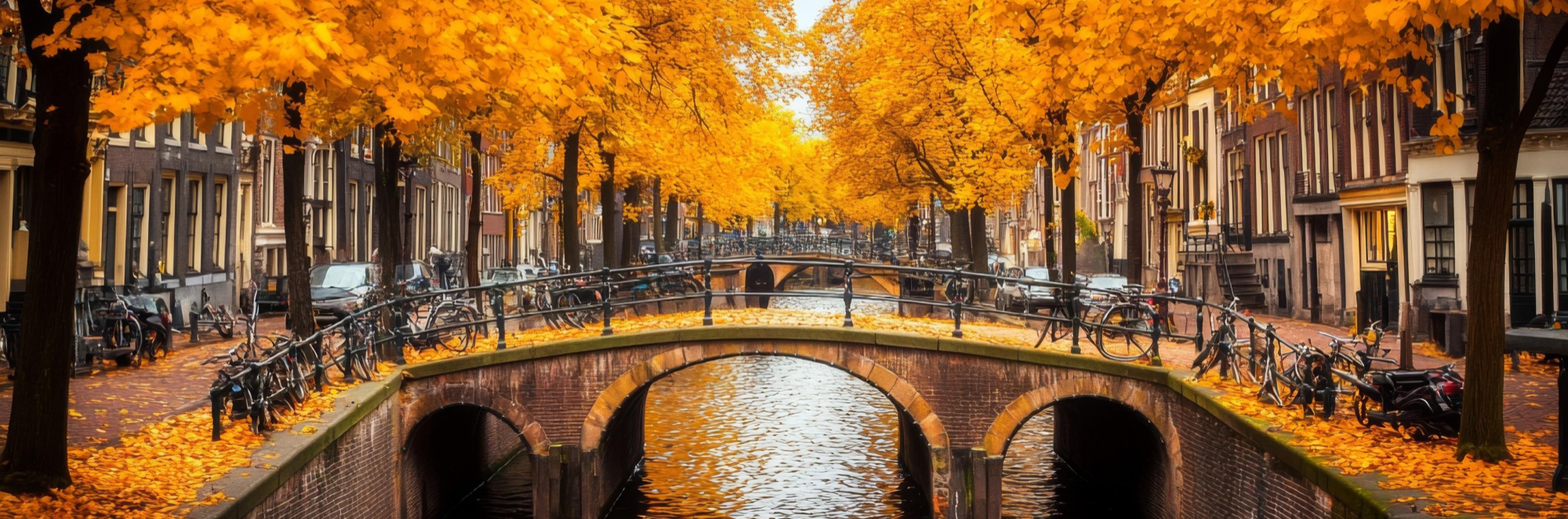 Amsterdam, Canal in Autumn