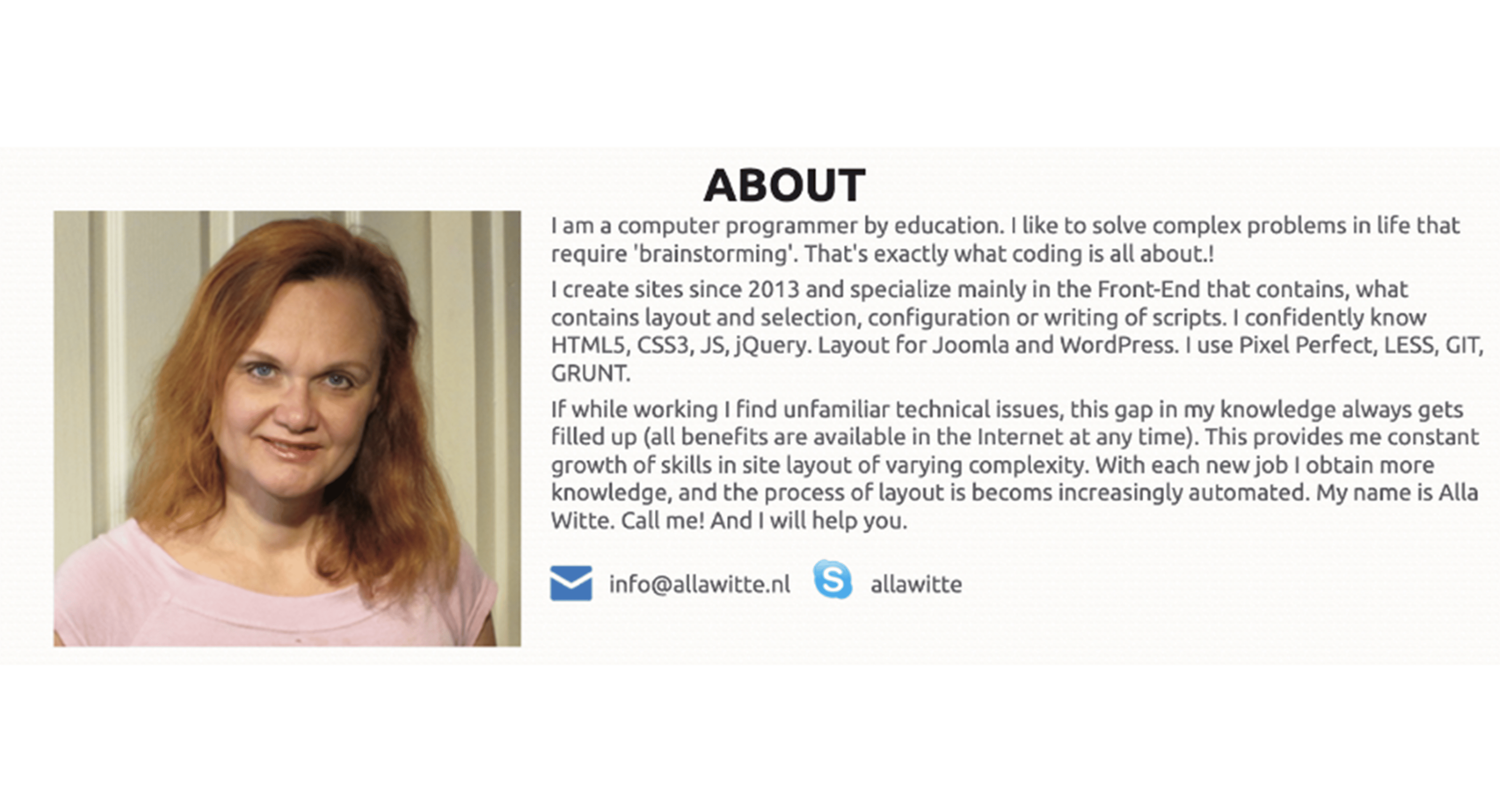 Figure 2: Alla Klimova Website