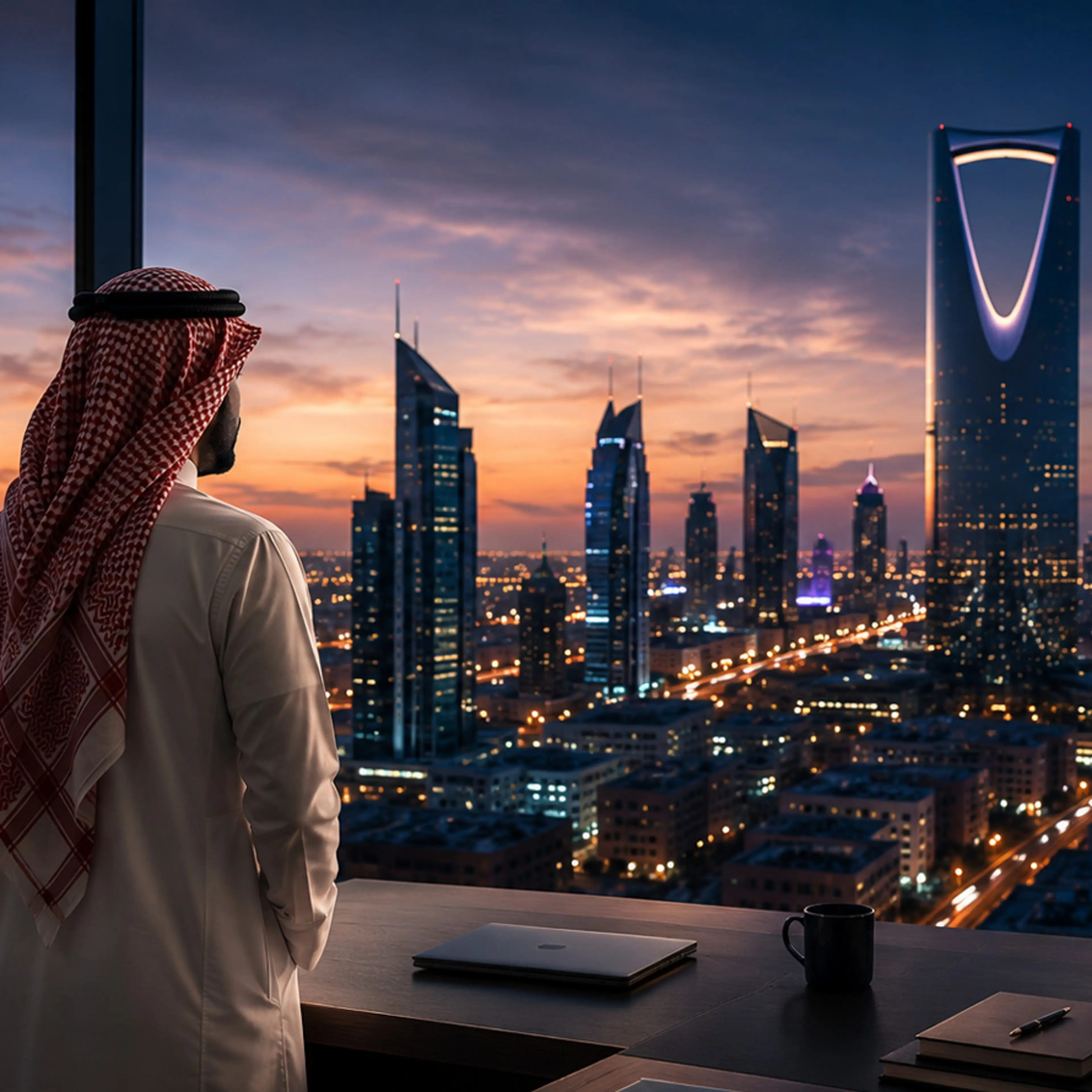 Man Looking Through Winow Riyadh