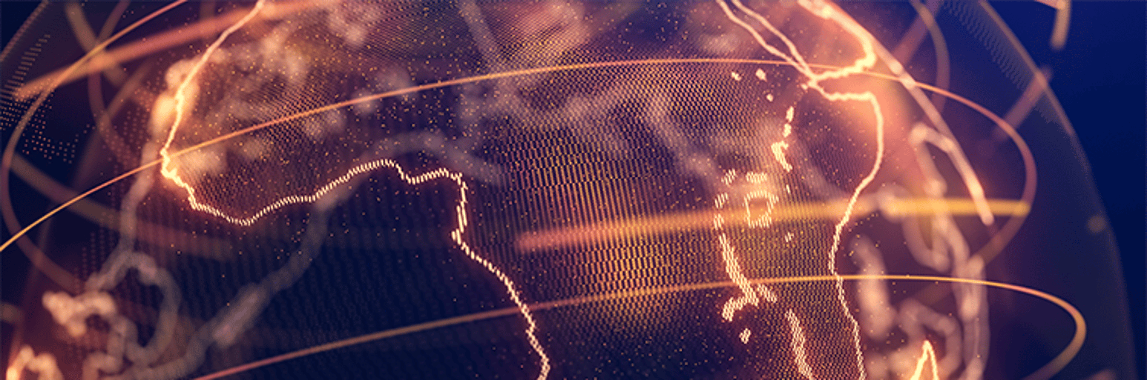 Gold Outline of Africa