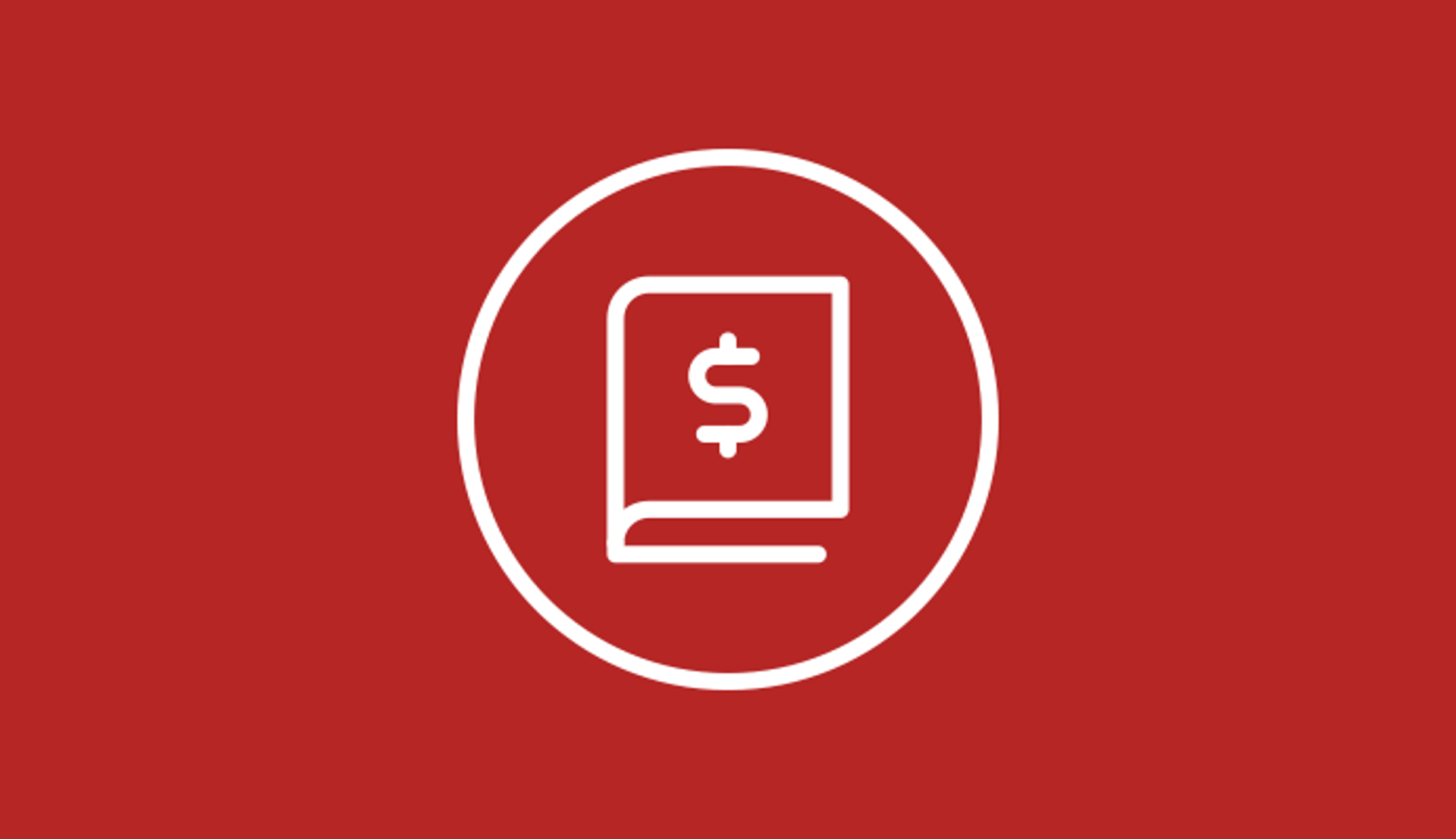 Book With Dollar Bill on Red Background