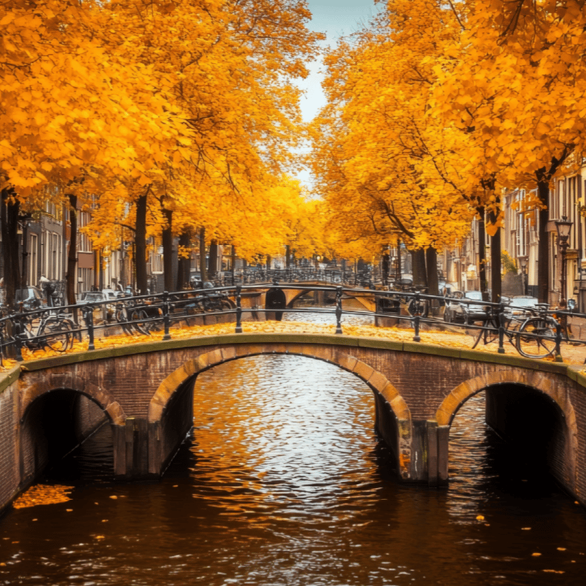 Amsterdam, Canal in Autumn