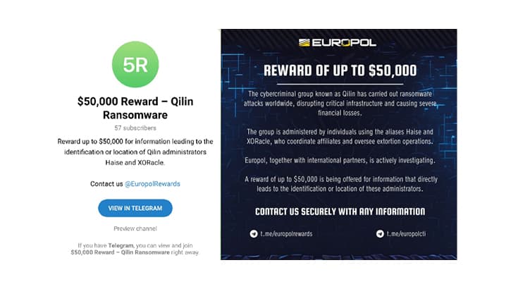 Figure 6: Fake Europol poster shared on Telegram.