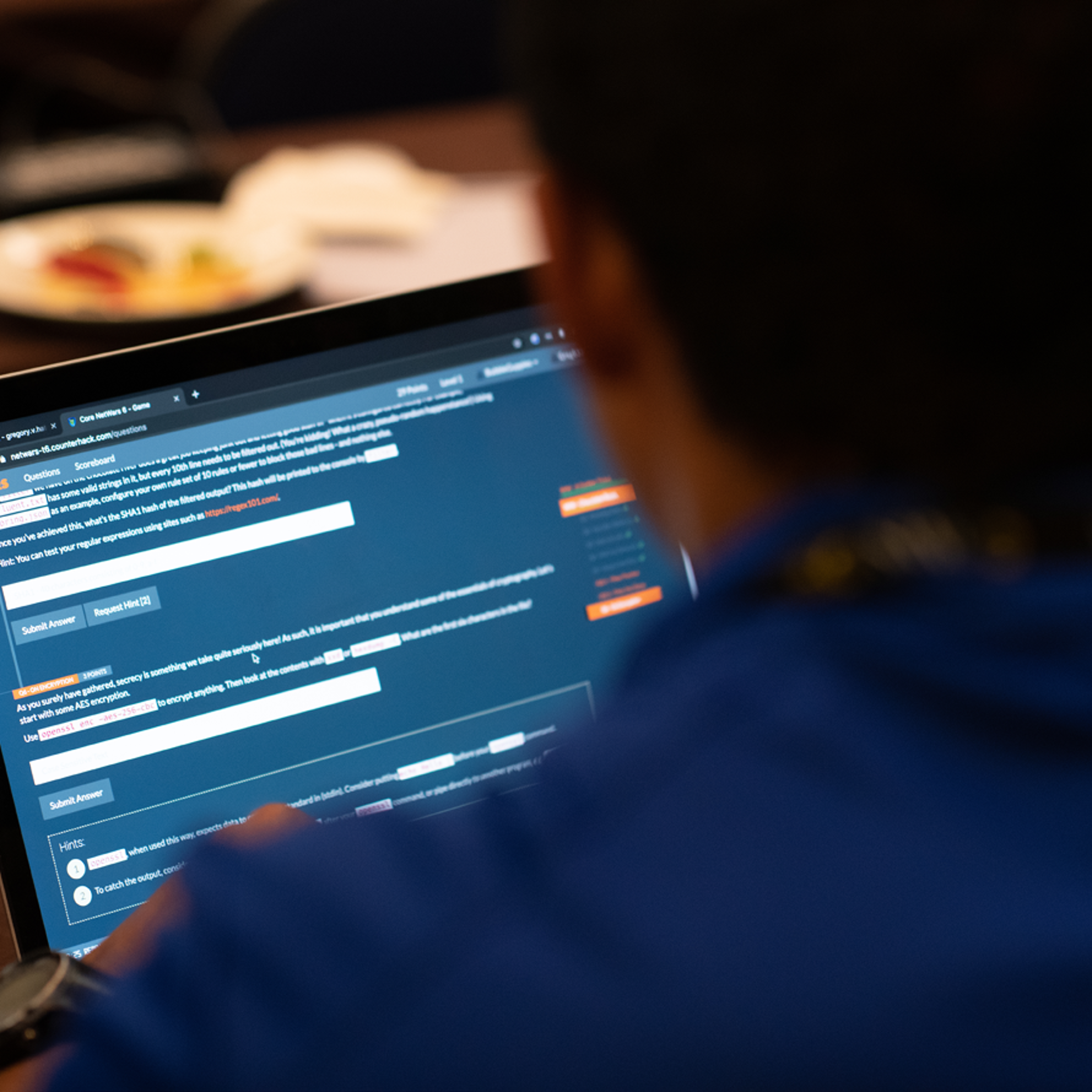 NetWars Tournament on Students Screen