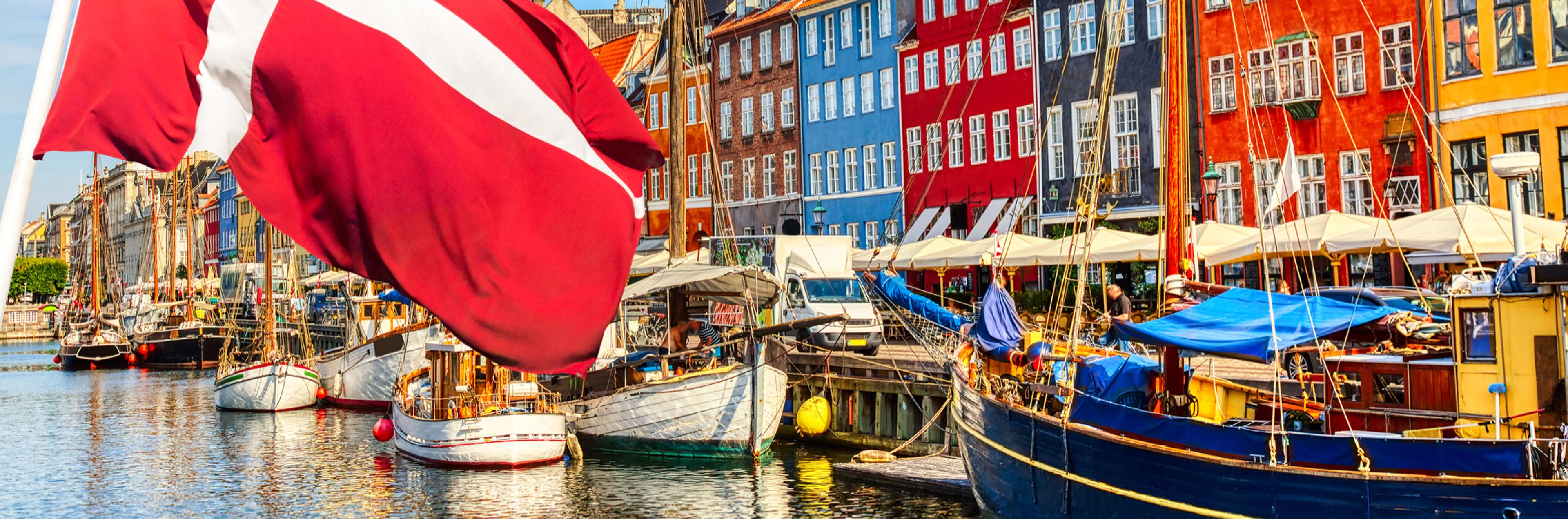 Copenhagen, Boats and Denmark's Flag