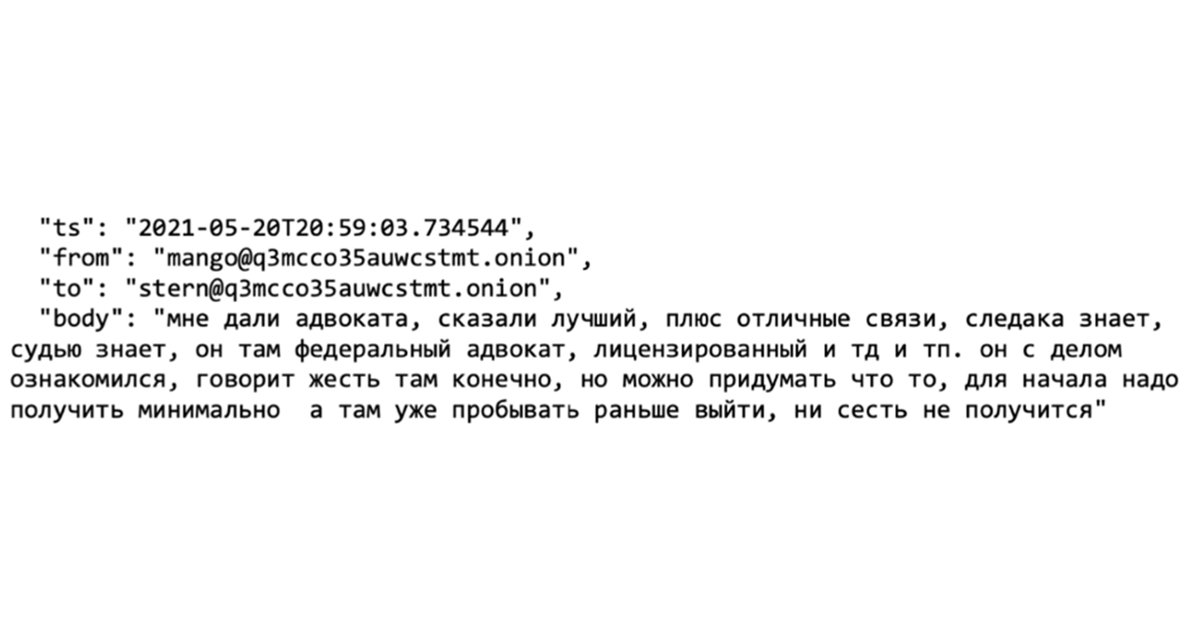 Figure 5: Mango discusses Witte’s likely Prison Sentence