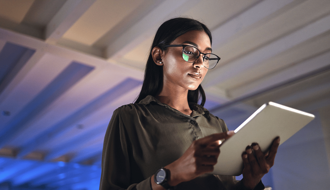 Person Looking at a Tablet Device