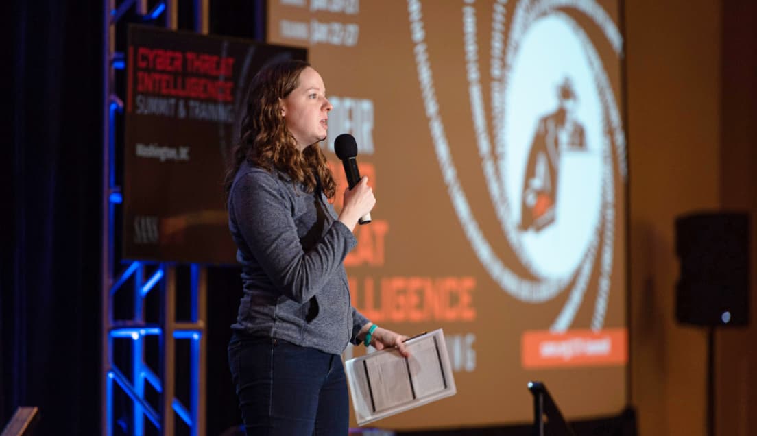 Katie Nickels presenting at a Summit