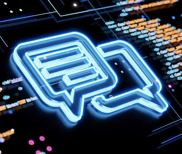 3D Glowing Text Bubble