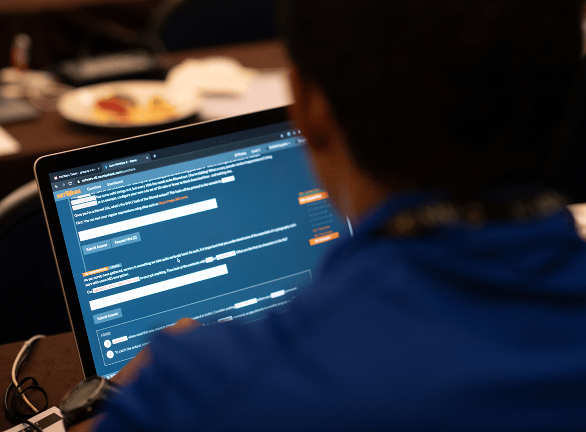 NetWars Tournament on Students Screen