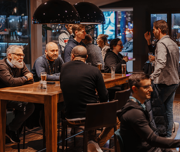 People Socializing at Night