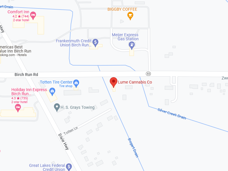 Location of Lume Cannabis dispensary in Birch Run, MI