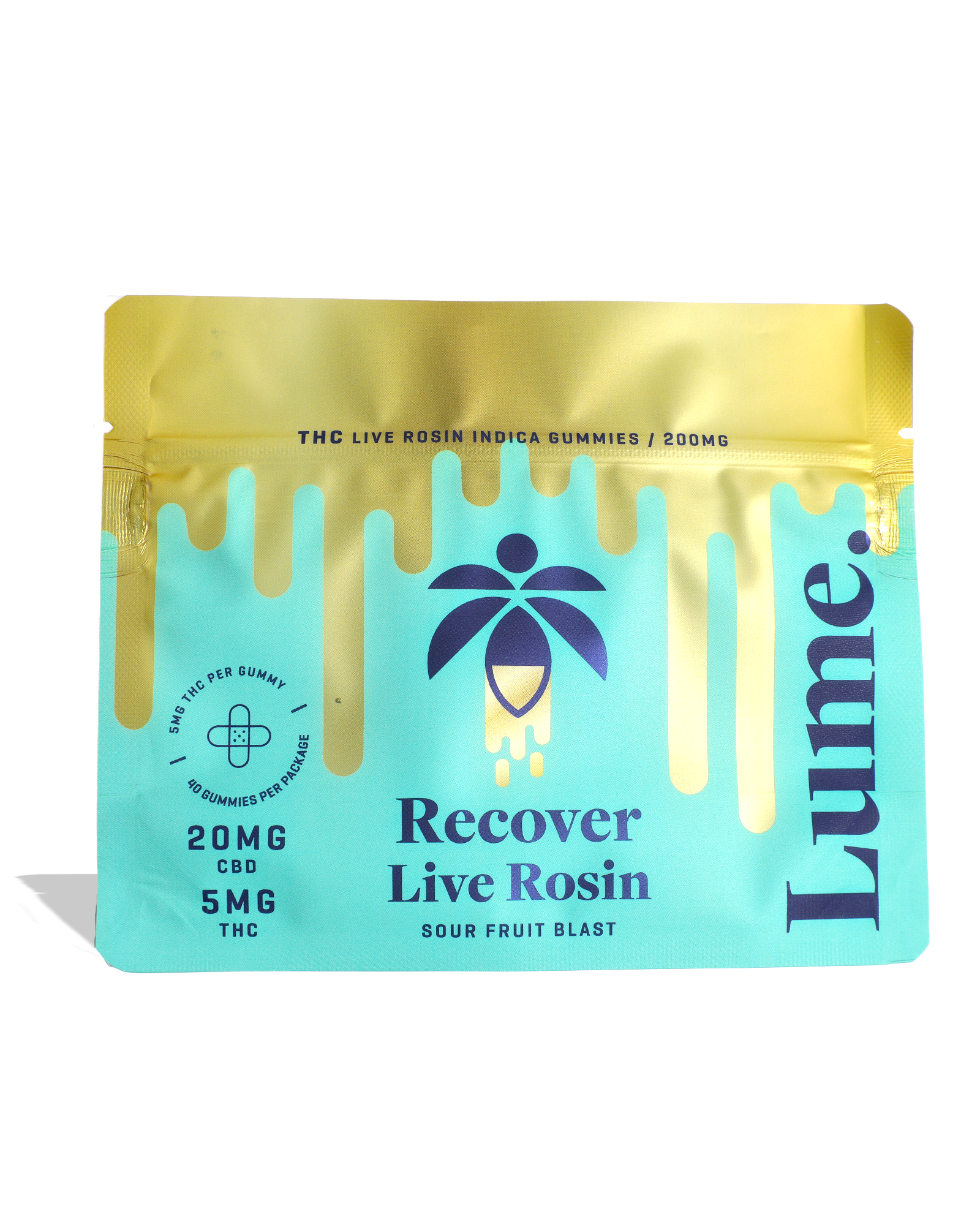 Live Rosin Recover - Sour Fruit Blast CBD:THC Gummies 40x5mg, 1 of 1