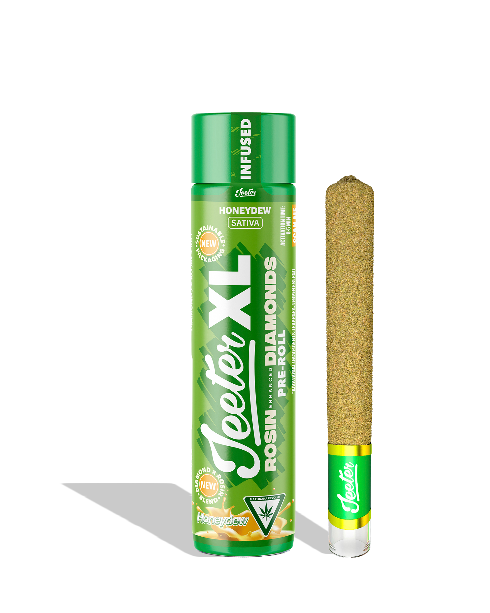 Live Rosin Enhanced Jeeter XL Honey Dew Infused Preroll 2g, 1 of 1