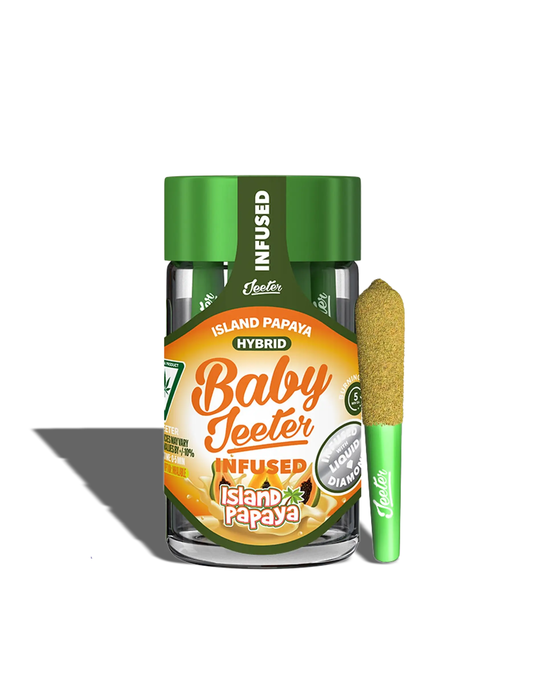 Baby Jeeter Island Papaya Infused Preroll 5-pack
