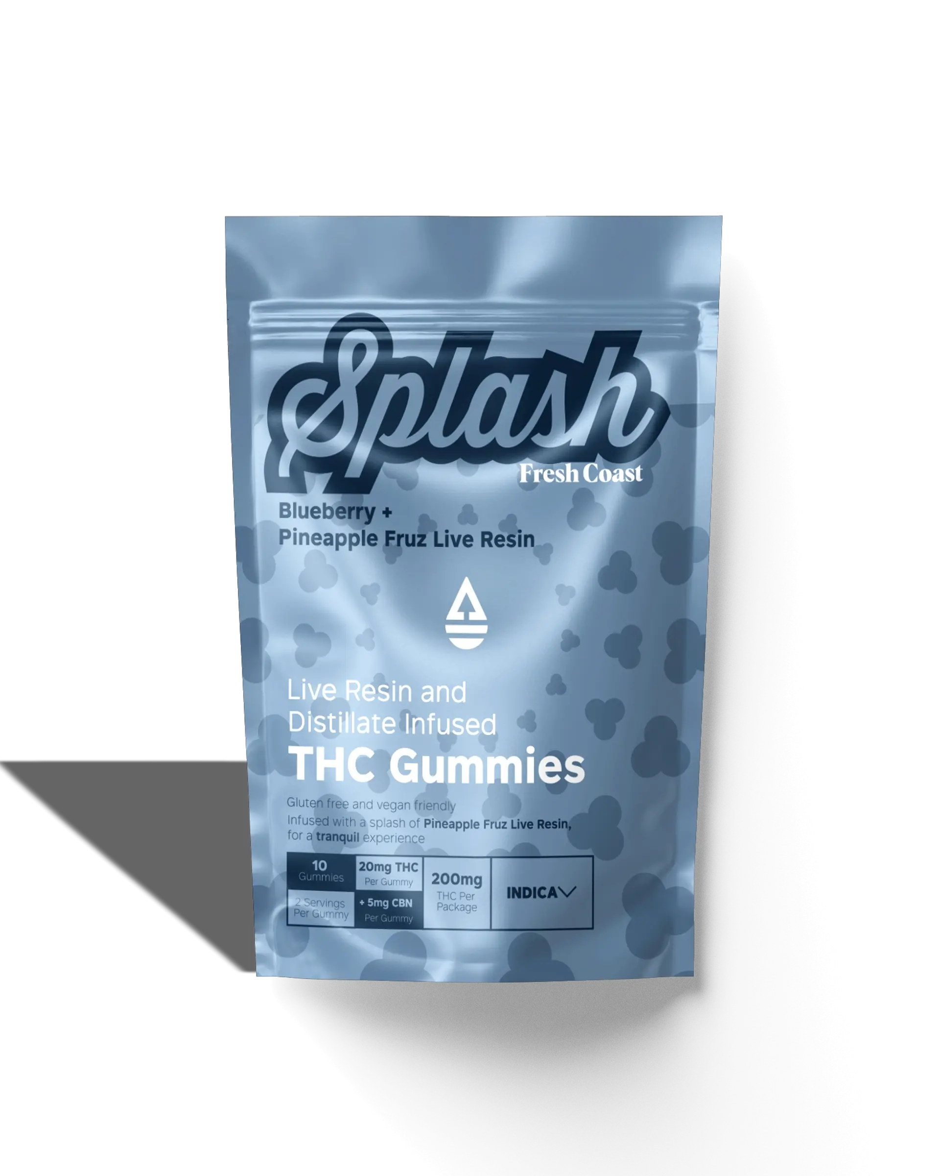 Blueberry + Pineapple Fruz Live Resin Infused Gummies 10x20mg