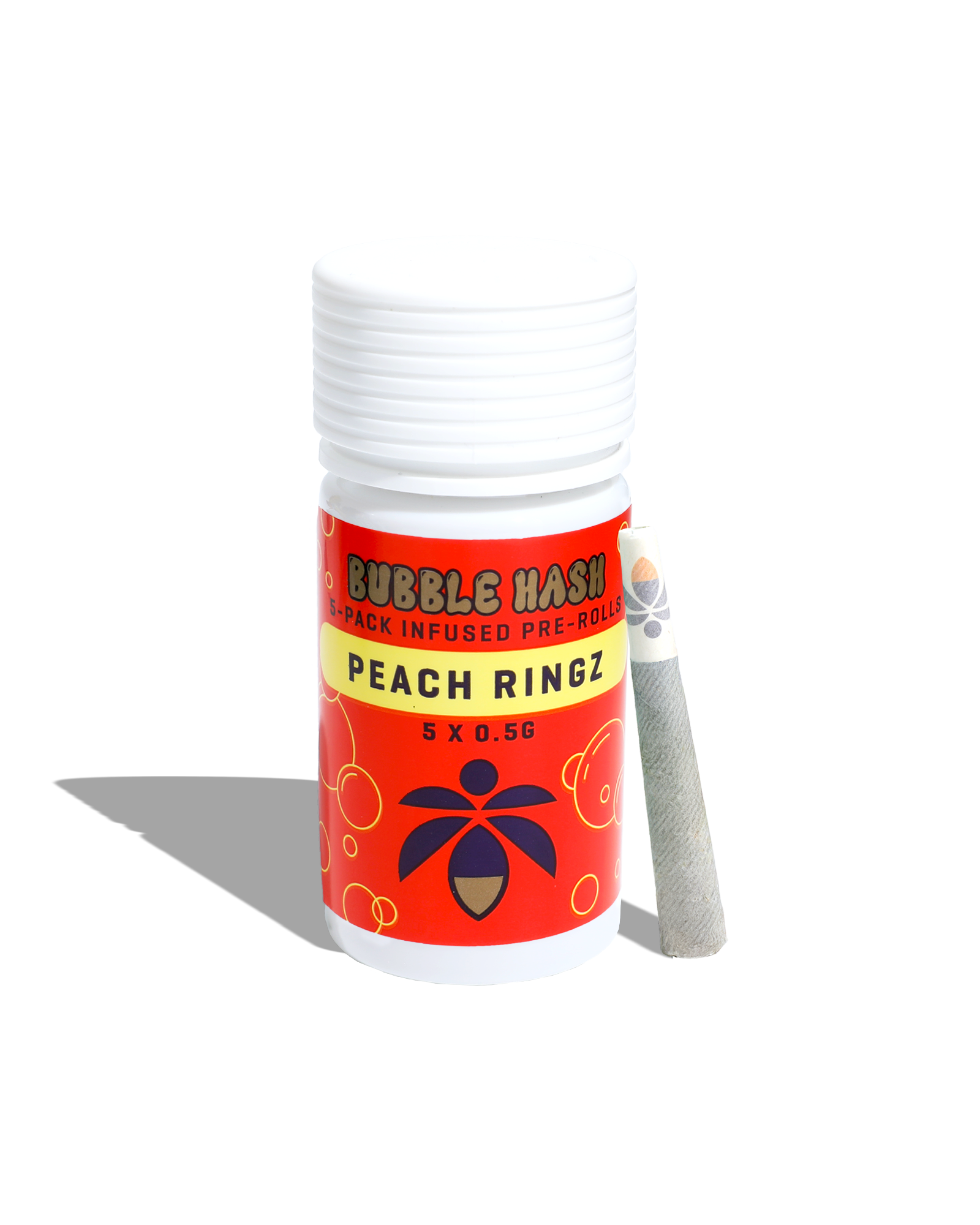 Peach Ringz Bubble Hash Infused Preroll 5-pack, 1 of 1