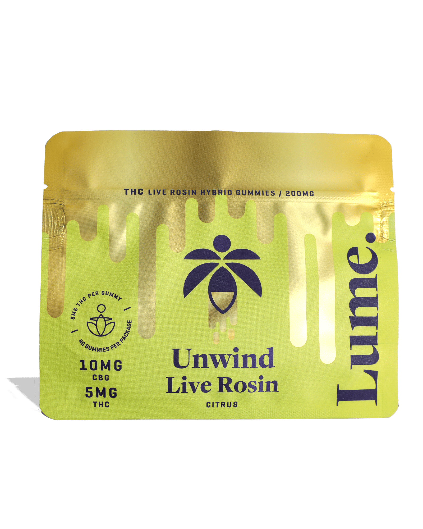 Live Rosin Unwind - Citrus Gummies 40x5mg