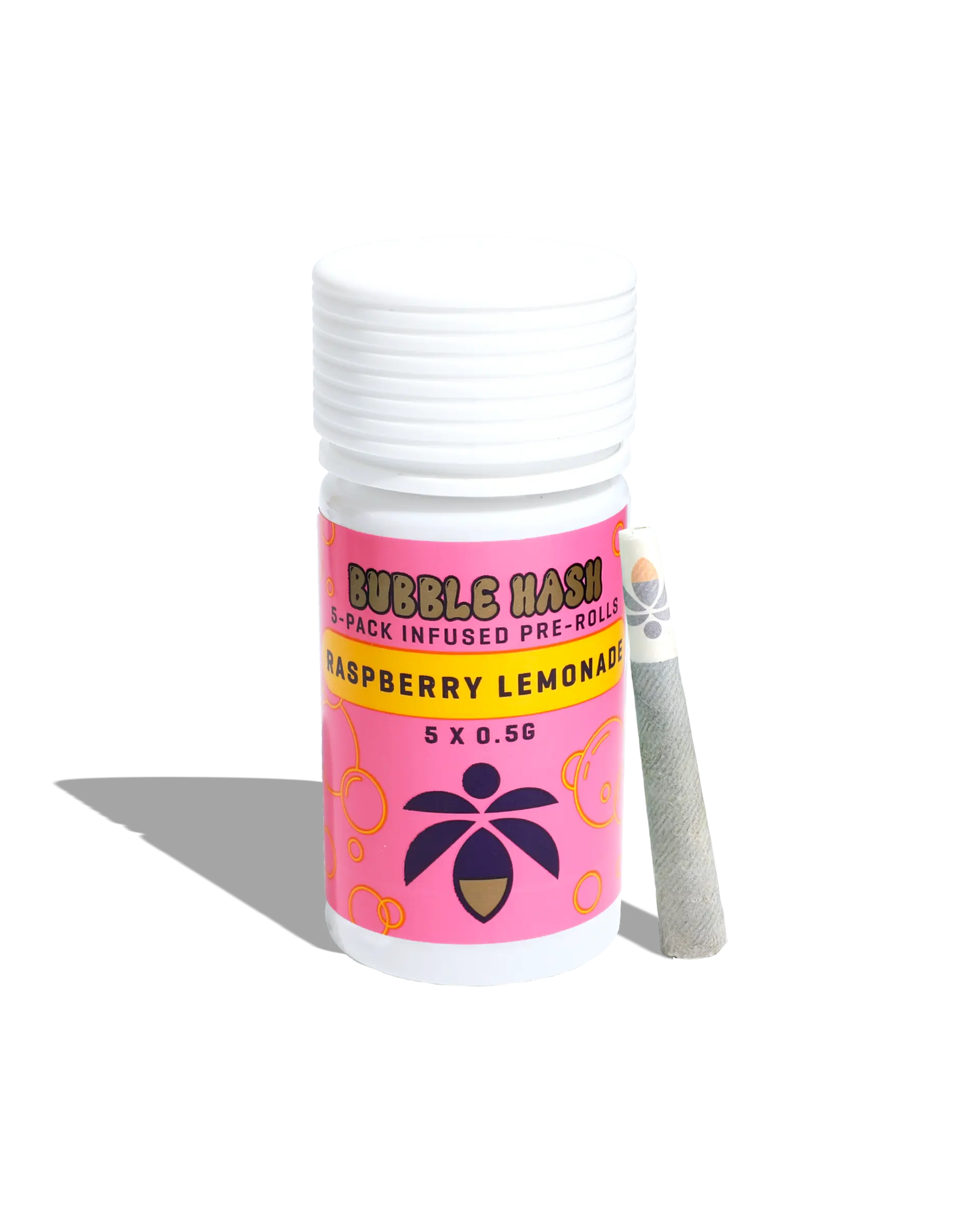 Raspberry Lemonade Bubble Hash Infused Preroll 5-pack