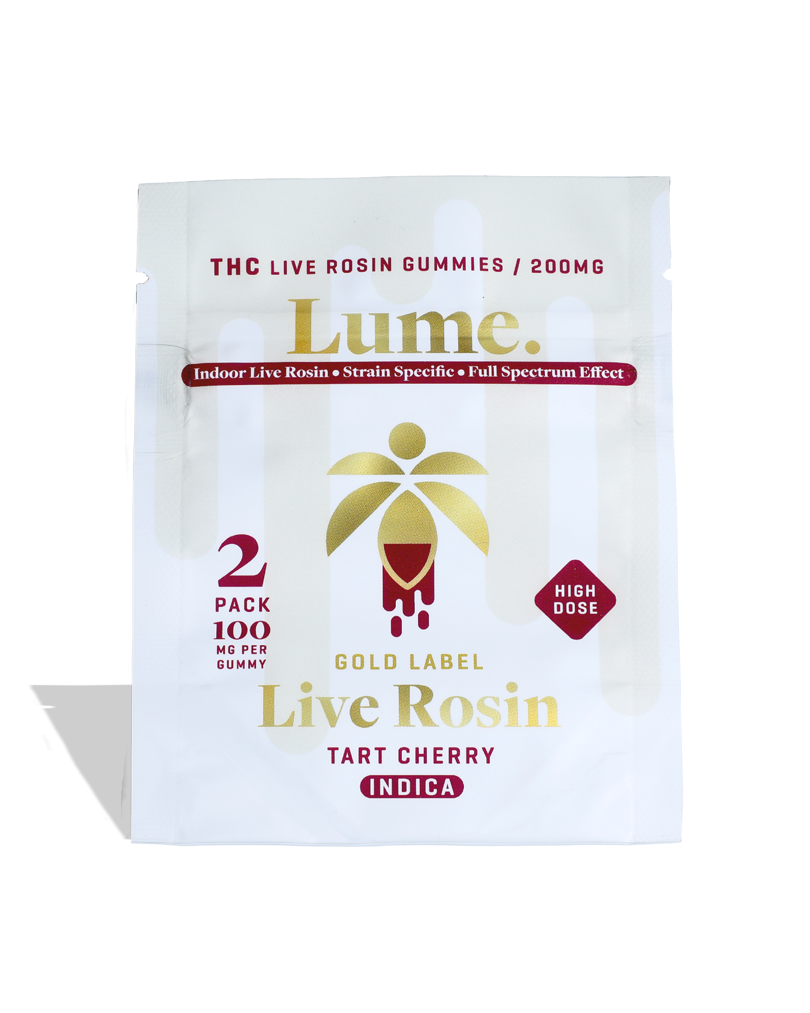 Tart Cherry High Dose Live Rosin Gummies 2x100mg, 1 of 1