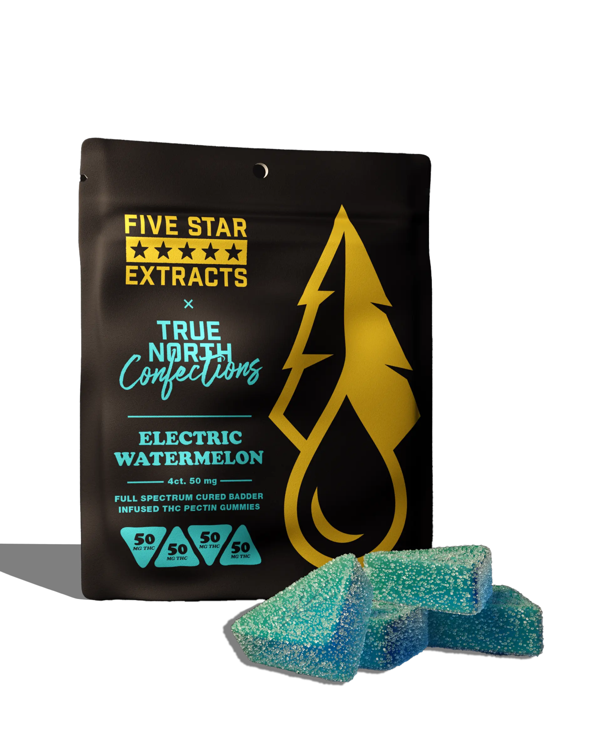 Electric Watermelon Cured Resin Gummies 4x50mg, 1 of 1