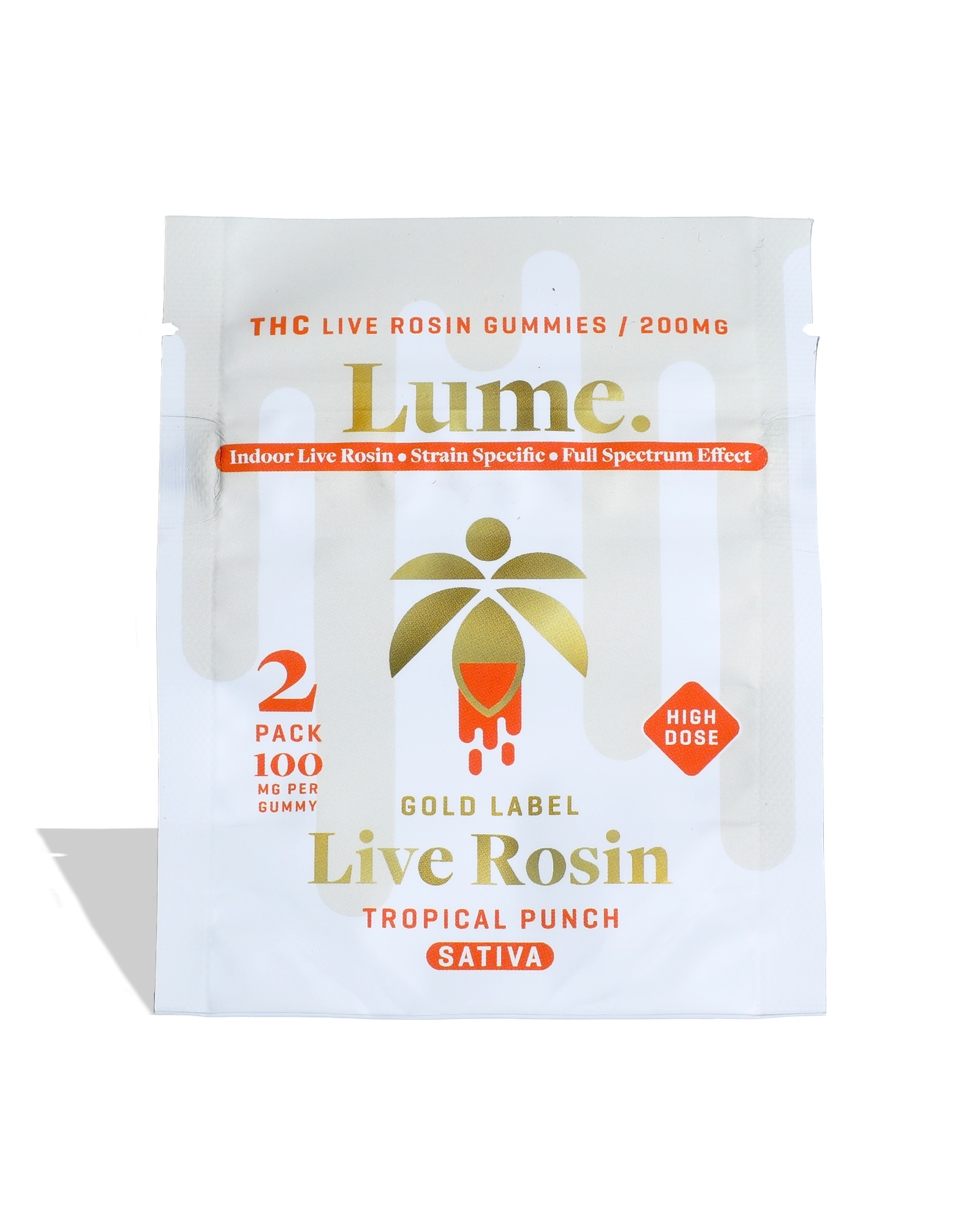 Tropical Punch High Dose Live Rosin Gummies 2x100mg, 1 of 1