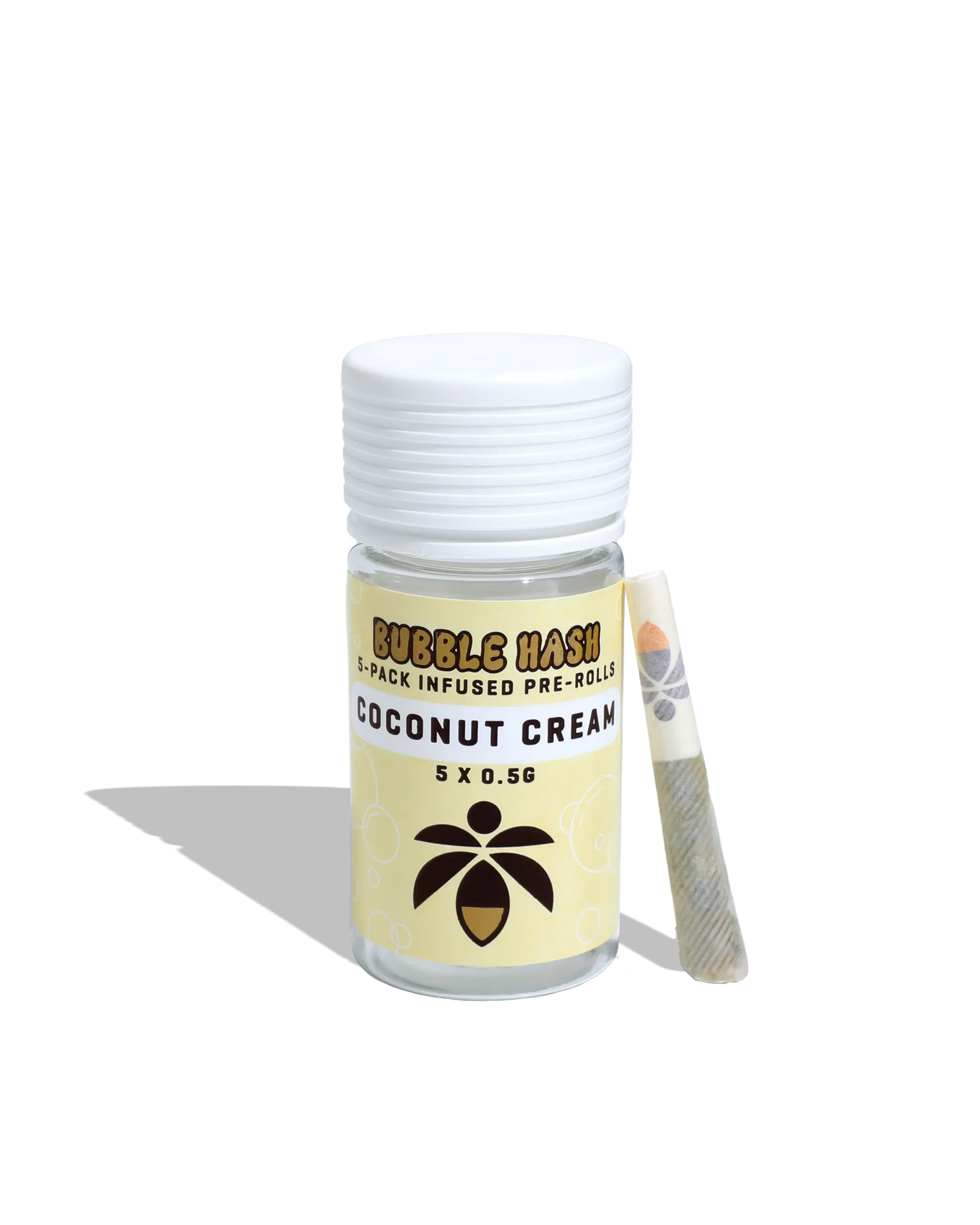 Coconut Cream Bubble Hash Infused Preroll 5-pack