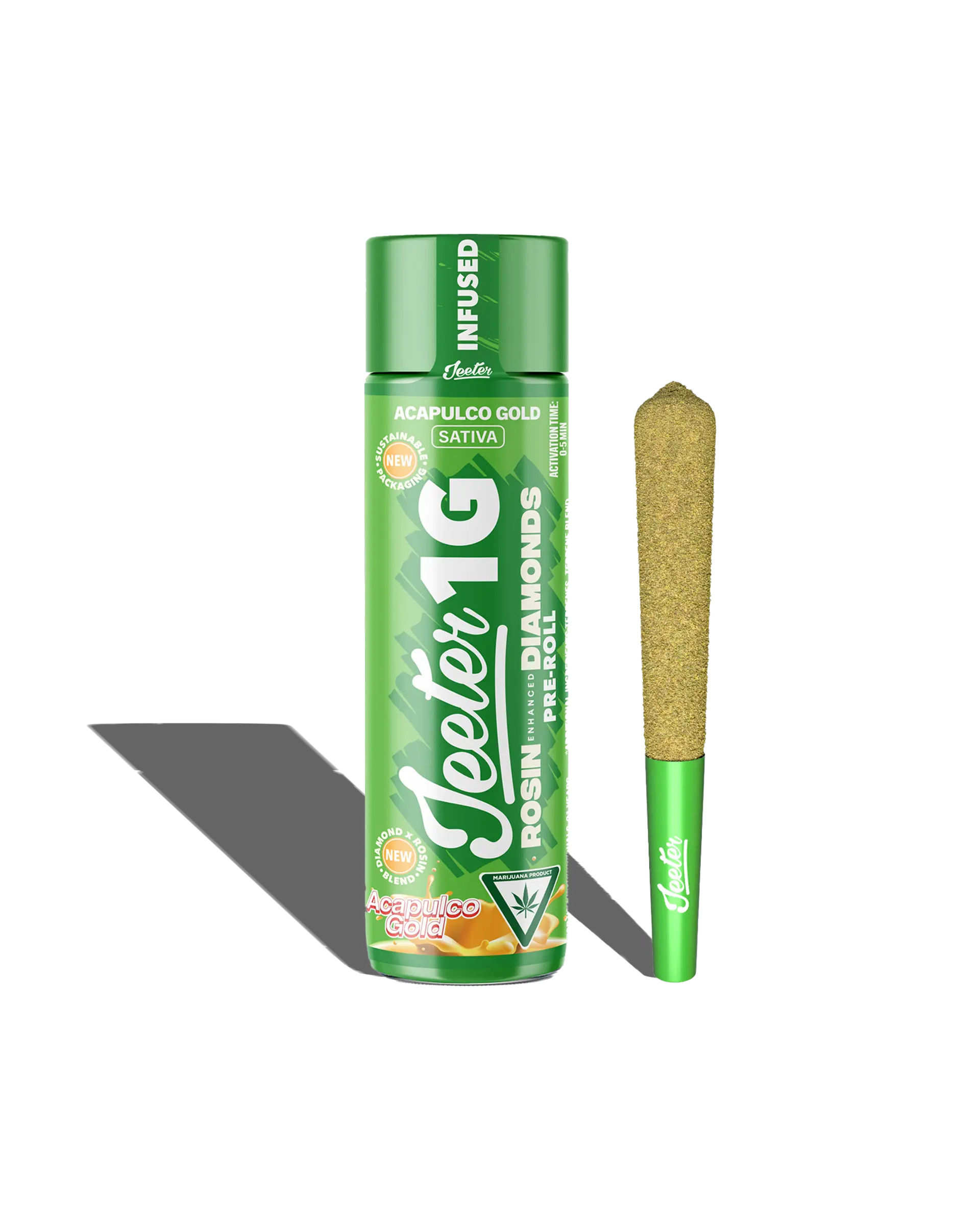 Live Rosin Enhanced Jeeter Acapulco Gold Infused Preroll 1g