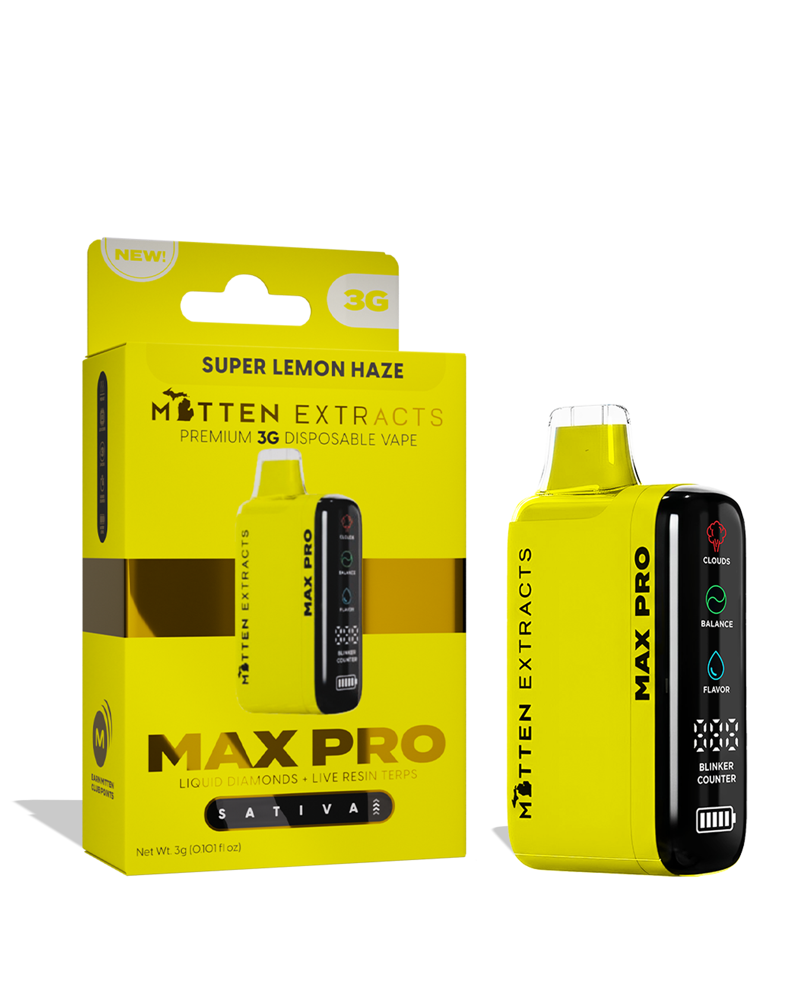 Super Lemon Haze Max Pro Disposable Cart 3g, 1 of 1