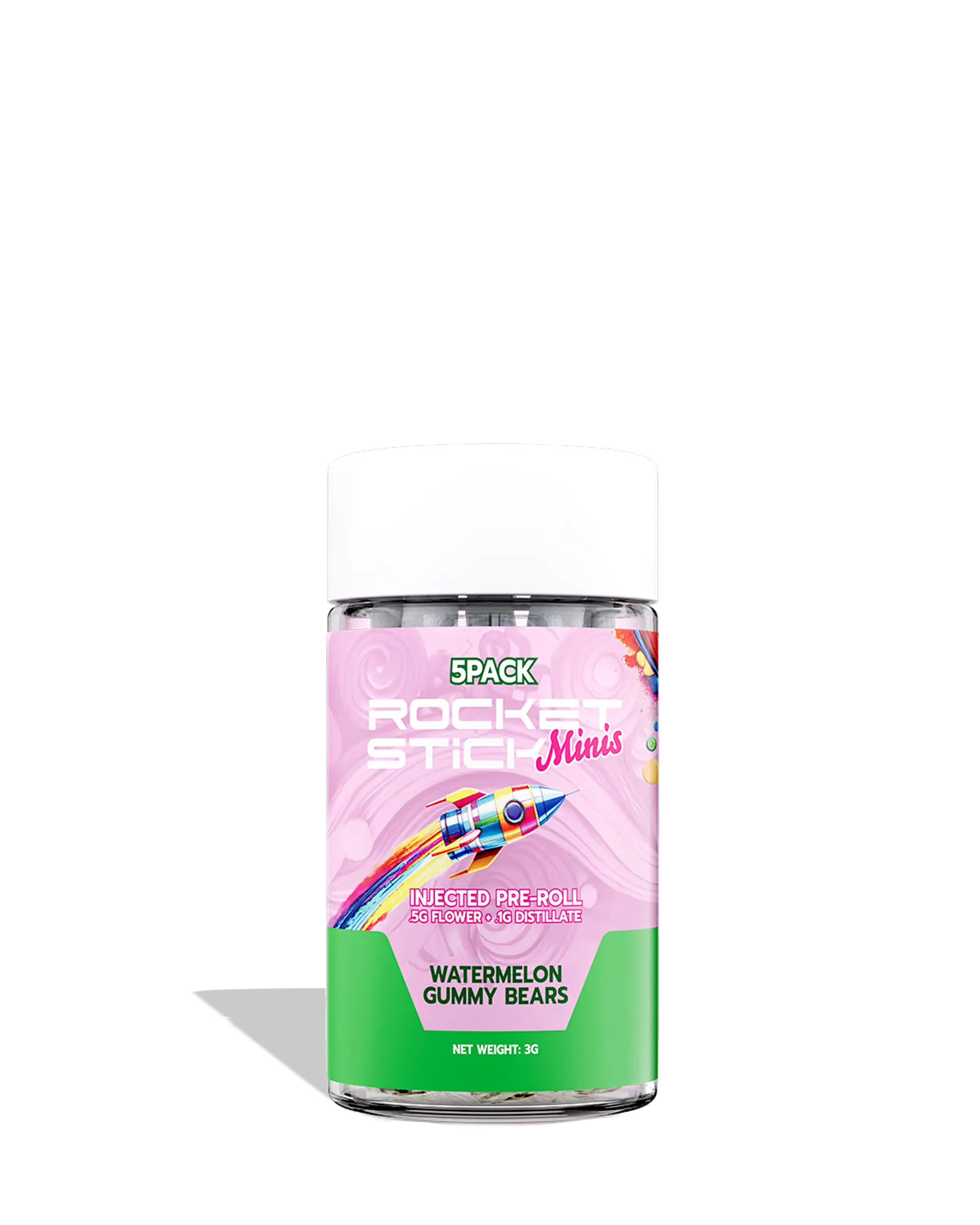 Watermelon Gummy Bears Injected Infused Preroll 5-pack