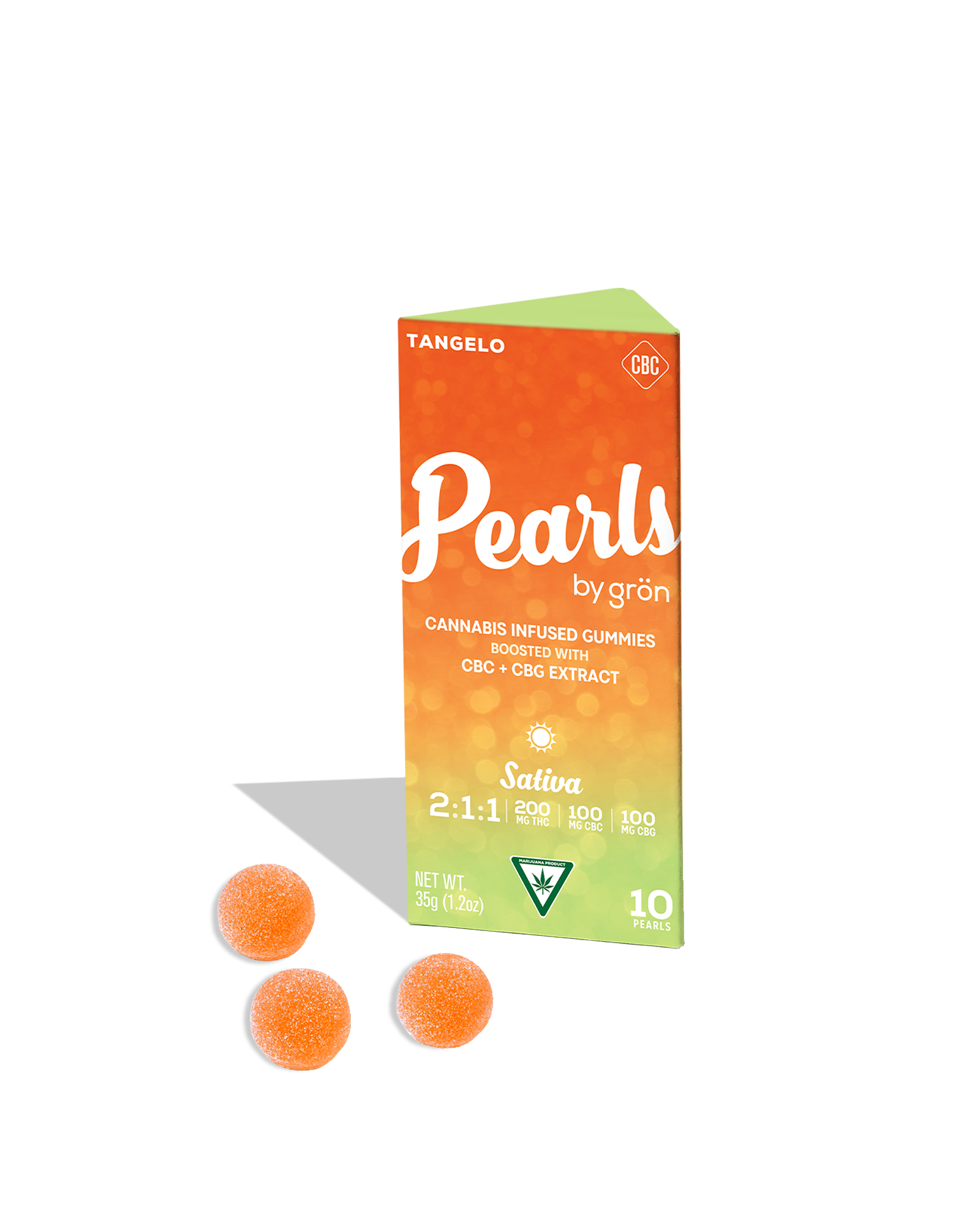 Tangelo 2:1:1 THC:CBC:CBG Pearls Gummies 10x20mg, 1 of 1
