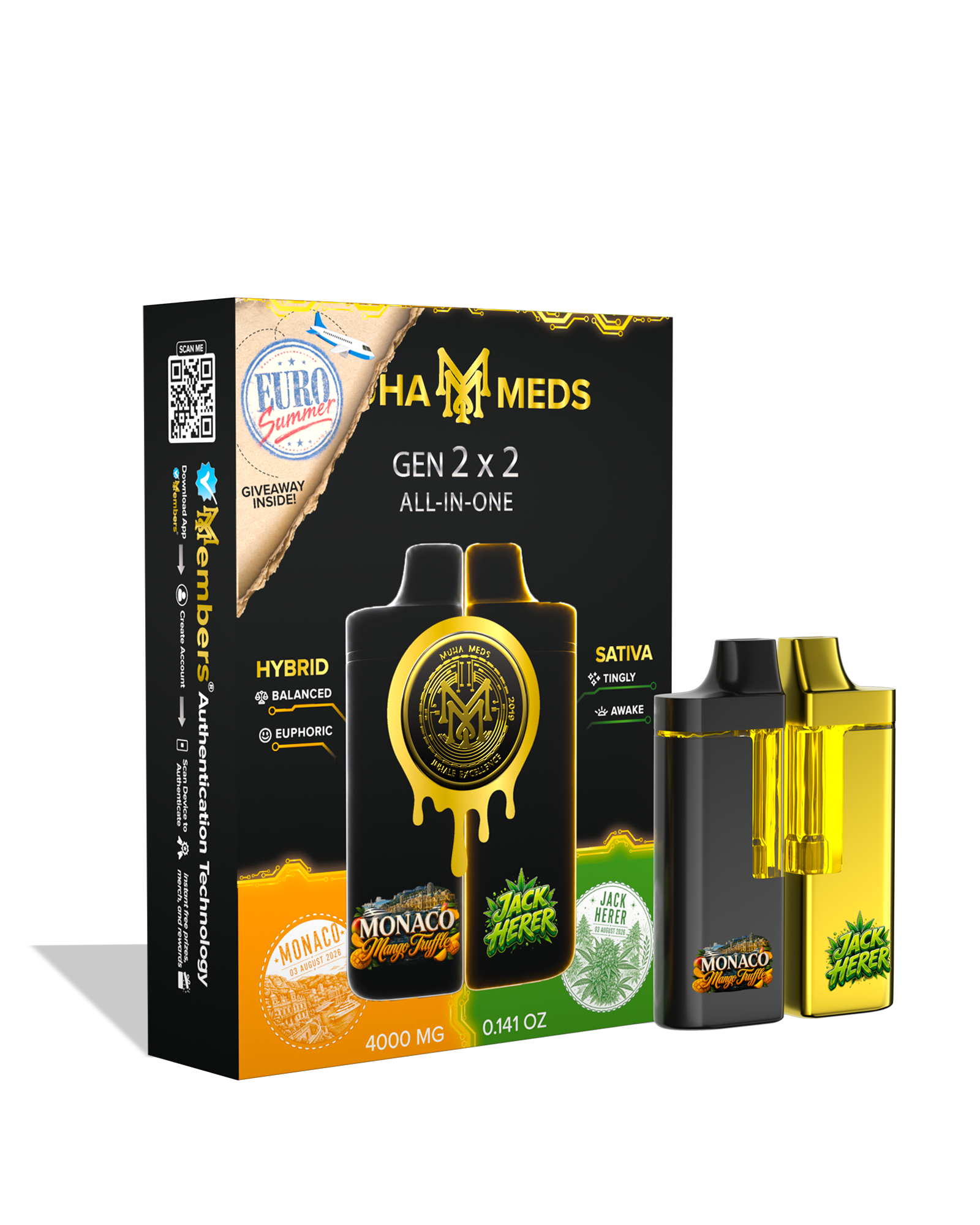 Monaco Mango Truffle X Jack Herer Magnetic Disposable Cart 4g