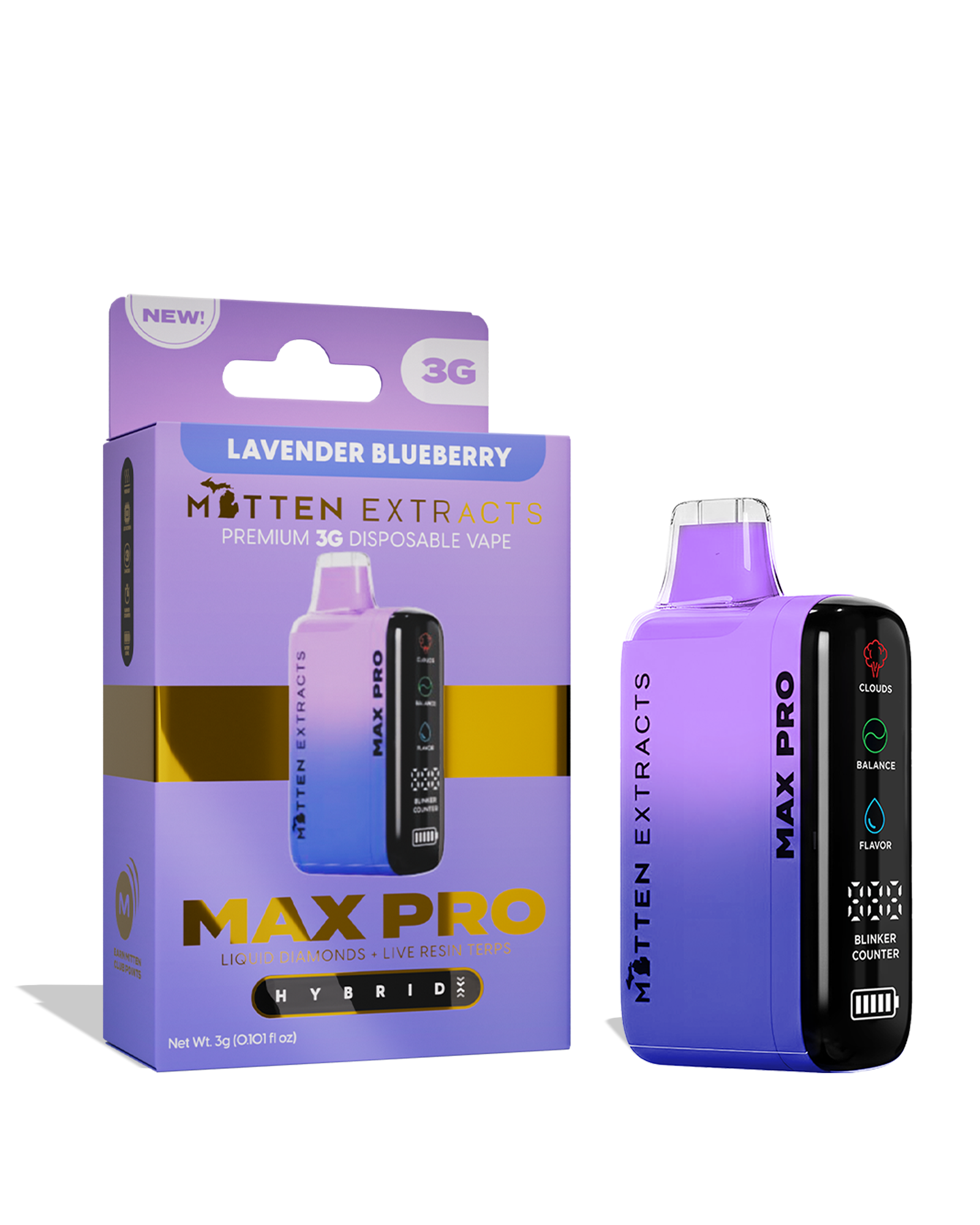 Lavender Blueberry Max Pro Disposable Cart 3g, 1 of 1